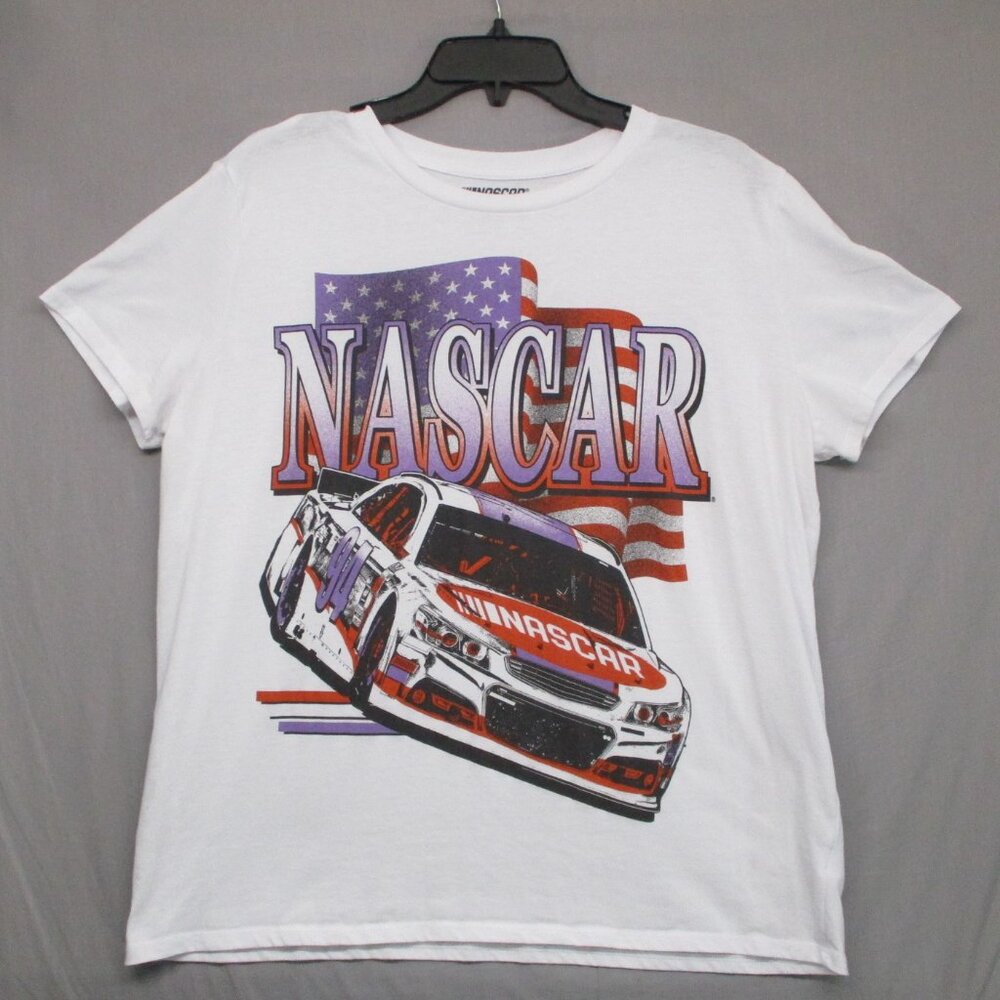 Nascar Graphic Print T-shirt White Men Size | XXL